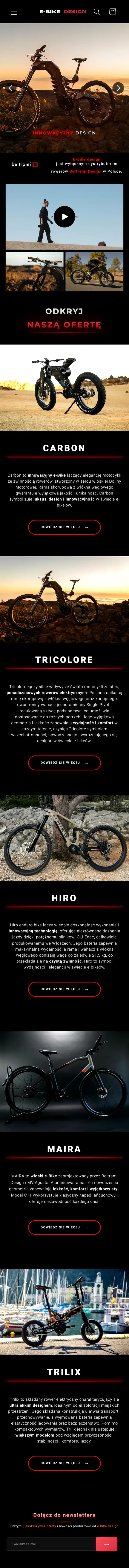 E-Bike Design na telefonie