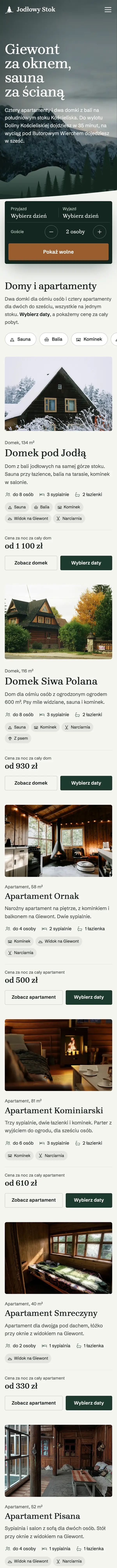 Jodłowy Stok na telefonie