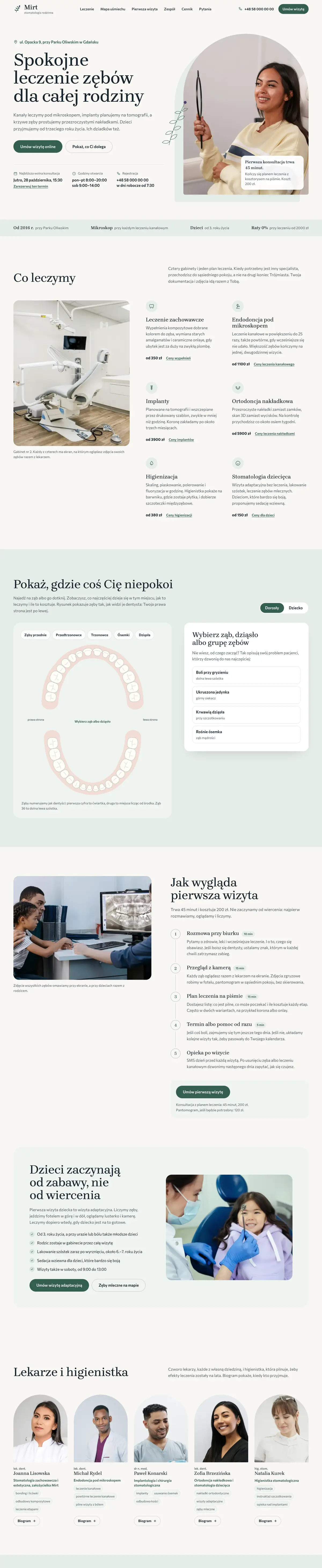 Mirt, stomatologia rodzinna, cała strona