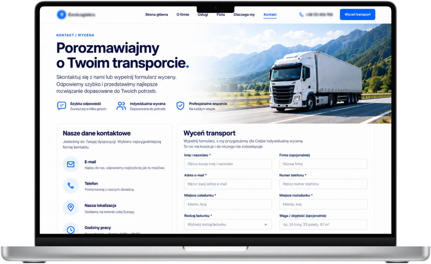 Firma transportowa, ekran 3